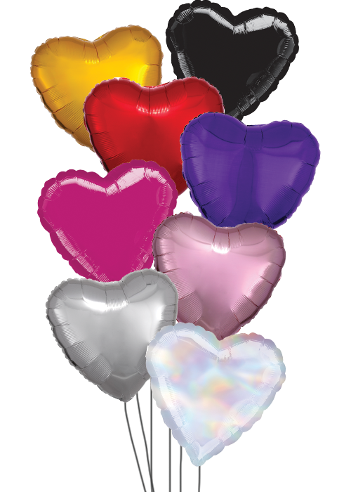 Globo de corazon metalico (varios colores)