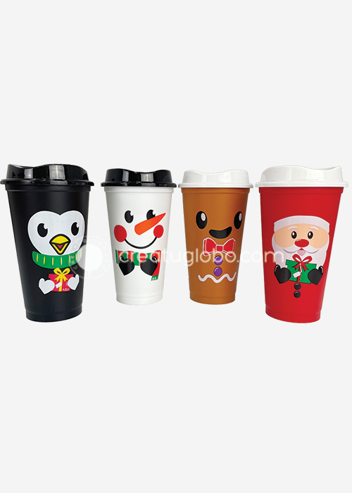 Vaso cafetero navideño