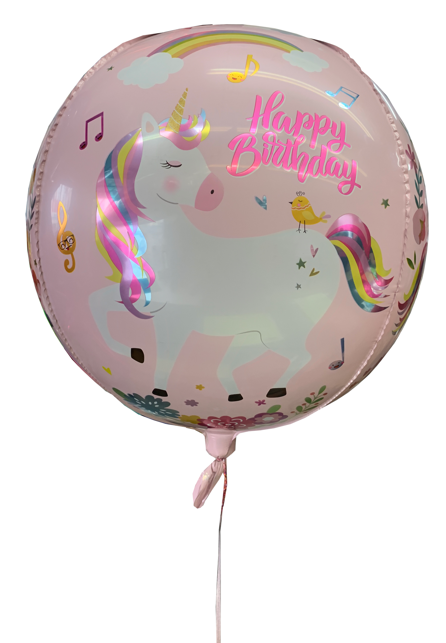 Esfera unicornio HBD rosa