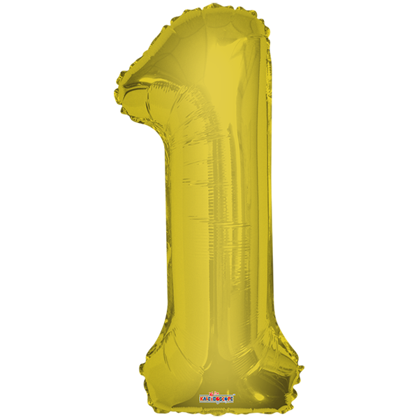 Globo Número Dorado 1 Año 36cm - Partywinkel