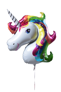 Globo metalico unicornio multicolor