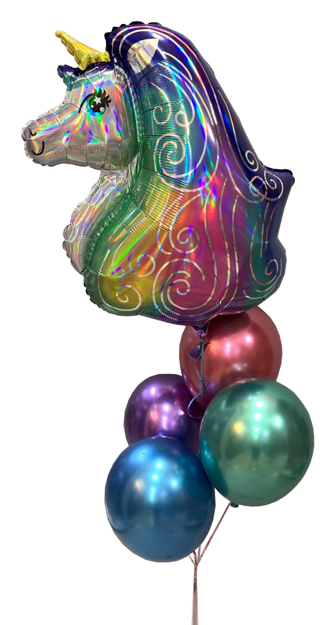 Arreglo unicornio holografico