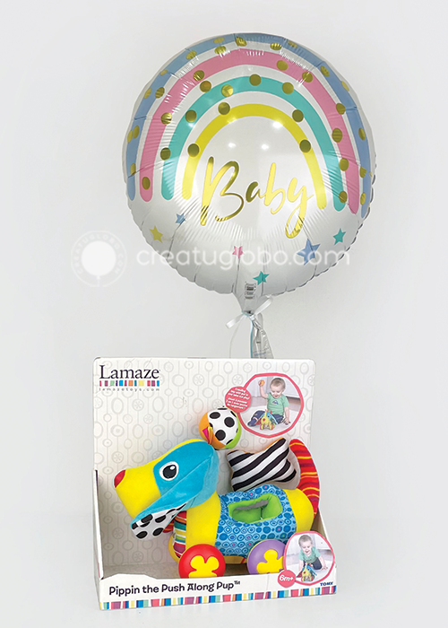 Globo metalico baby + Perrito Lamaze