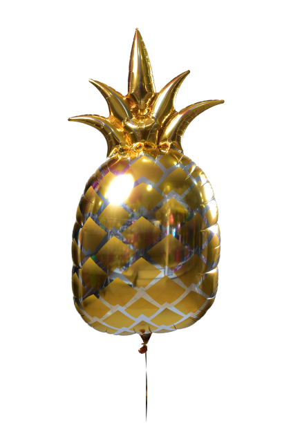 Globo metalico pineapple dorado